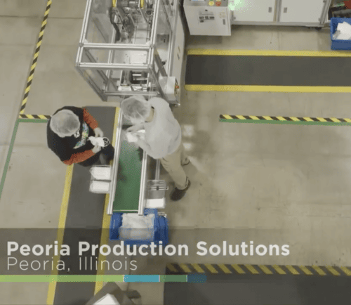 Peoria Production Solutions partners with PointCore to make face masks.